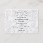 アイボリーと紫のヴィンテージフローラ結婚の 名刺 (裏面)