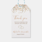 アイボリーと赤面のワイルドフラー結婚ズ ギフトタグ (裏面)