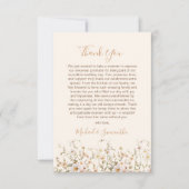 アイボリーと赤面のワイルドフラー結婚ズ サンキューカード (正面)