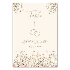 アイボリーと赤面のワイルドフラー結婚ズ テーブルナンバー