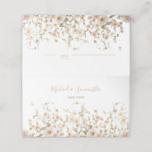 アイボリーと赤面のワイルドフラー結婚ズ プレイスカード (外部開封)