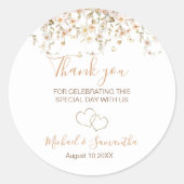 アイボリーと赤面のワイルドフラー結婚ズ ラウンドシール (正面)