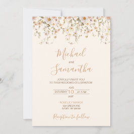 アイボリーと赤面のワイルドフラー結婚ズ 招待状