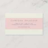アイボリーと赤面ピンクストライプのパターン名刺 名刺 (裏面)
