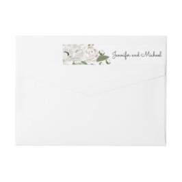 アイボリーと赤面結婚のスプリグ差出人住所 ラップアラウンドラベル