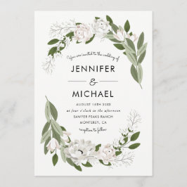 アイボリーと赤面結婚のスプリグ 招待状