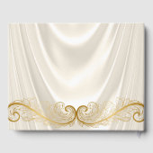 アイボリーと金ゴールドウーマンバースデーパーティーゲストブックス ゲストブック (裏面)