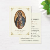 アイボリーと金ゴールドカソリッ結婚クグアダルーペ祈りの言葉 (デスク)