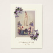 アイボリーと金ゴールドカトリック結婚ファティマ祈りの言葉 (正面)