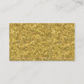 アイボリーと金ゴールドキラキラ雪の結晶プレイスカード プレイスカード (裏面)