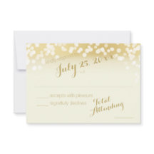 アイボリーと金ゴールドスパークルライトRSVP