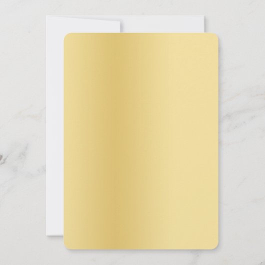 アイボリーと金ゴールドスパークルラ結婚イト 招待状 (裏面)