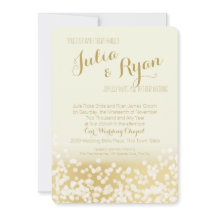 アイボリーと金ゴールドスパークルラ結婚イト