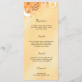 アイボリーと金ゴールドハイビスカスフローラディナーメニューカード メニュー (裏面)