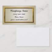 アイボリーと金ゴールドフレーム 名刺 (正面/裏面)