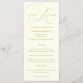 アイボリーと金ゴールド結婚のメニュー メニュー (正面)