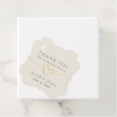 アイボリーと金ゴールド結婚の感謝 フェイバータグ (インサイチュ)