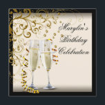 アイボリーと金ゴールド誕生日パーティー 招待状<br><div class="desc">アイボリーエレガントと金ゴールド誕生日パーティーの招待。この美しい詳細と金ゴールドパーティの招待状にフォントスタイルと選択した色でアイボリーを追加。</div>
