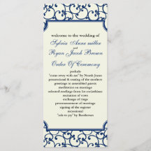 アイボリーと青王室の結婚式 プログラム