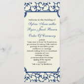 アイボリーと青王室の結婚式 プログラム (正面)