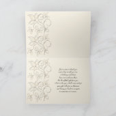 アイボリーと黒のフローラサンキューカード(写真あり) サンキューカード (内部)