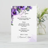 アイボリーに紫と銀の花をあしらったもの メニュー (スタンド正面)