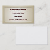 アイボリーのエンボスフレーム 名刺 (正面/裏面)