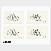 アイボリーのクリスマスツリーの贈り物 長方形シール (シート)