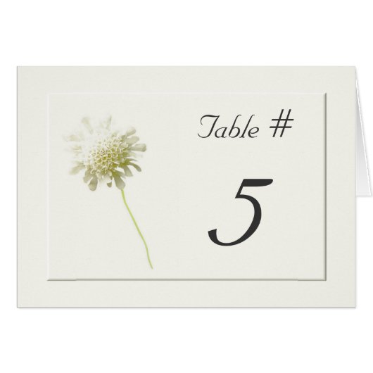アイボリーのタンポポの花の結婚式のテーブル数 (正面横)