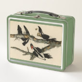 アイボリーのハシミドリ メタルランチボックス (正面)