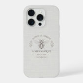 アイボリーのフレンチカントリー風のデザインをカスタマイズ iPhoneケース (裏面)