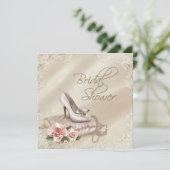 アイボリーのブライズシャワー 招待状 (スタンド正面)