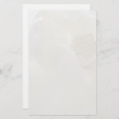 アイボリーのマグノリアの文房具 便箋 (正面/裏面)