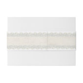 アイボリーのレースおよび花の結婚式の腹バンド 招待状ベリーバンド (裏面例)