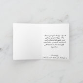 アイボリーのレースと麻の組み合わせの感謝カード - 赤 サンキューカード (内部)