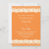 アイボリーのレースの結婚式招待状 招待状 (正面)