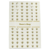 アイボリーの偽金フランスの紋章 ミディアムペーパーバッグ (正面)