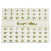 アイボリーの偽金フランスの紋章 ラージペーパーバッグ (正面)