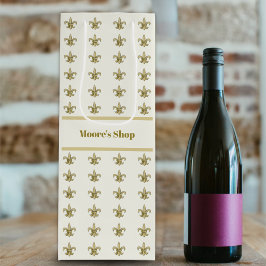 アイボリーの偽金フランスの紋章 ワインギフトバッグ