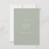 アイボリーの写真付きラグジュアリー結婚式Save the Date セーブザデート (裏面)