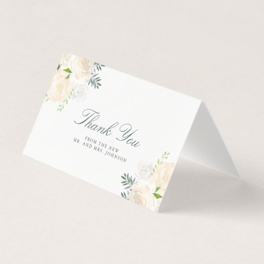 アイボリーの夢ミセス結婚のサンキューカード (正面)
