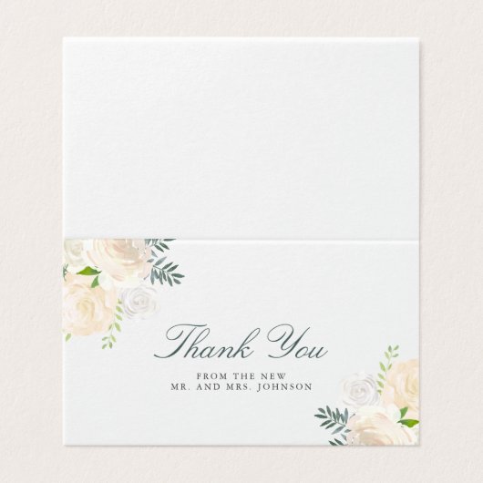アイボリーの夢ミセス結婚のサンキューカード (外部フラット)