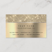 アイボリーの広い金ゴールドのダイヤモンドのストライプのグリッターVIP 名刺 (正面)