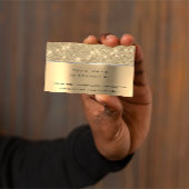 アイボリーの広い金ゴールドのダイヤモンドのストライプのグリッターVIP 名刺