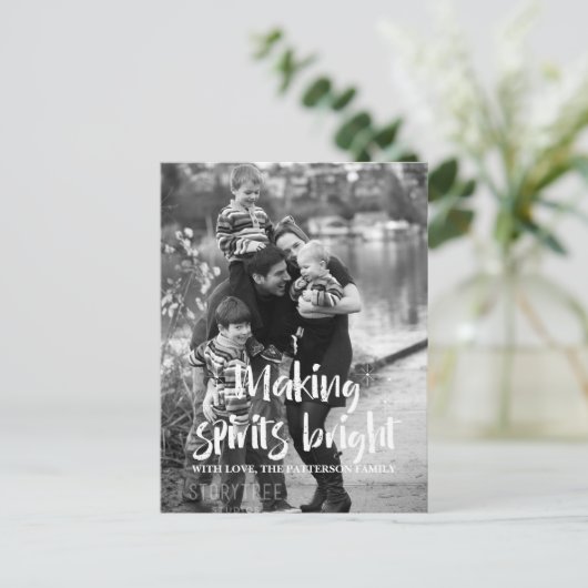 アイボリーの星明かりの作成精神明るい休日の写真 シーズンポストカード (スタンド正面)