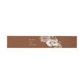 アイボリーの水彩花 テラコッタ | ウェディング 招待状ベリーバンド (フラット)