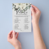 アイボリーの白いフローラゲームあなたの財布の中の白 チラシ (ハンドル)