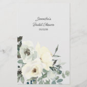 アイボリーの白いフローラゲームは、新郎はフライヤーと言う チラシ (裏面)