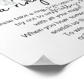 アイボリーの白いフローラItゲームにリングや輪を置く ポスター (角)