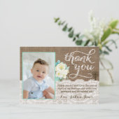 アイボリーの真新しい洗礼か第1聖餐のサンキューカード サンキューカード (スタンド正面)